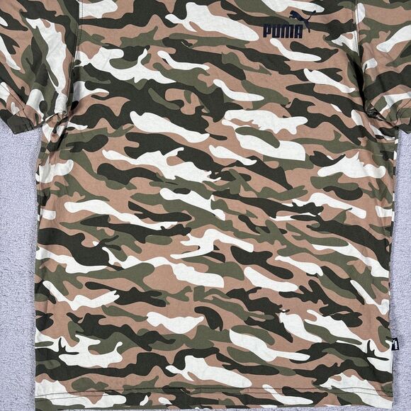 Puma T Shirt Men’s Size M Athletic Fit Camo Stretch Logo - Picture 2 of 11